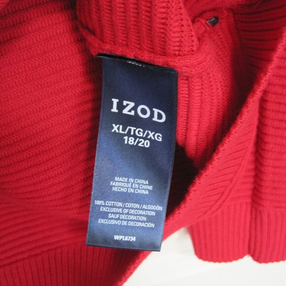 NWT Izod Kids Red crew neck sweater XL boys - Picture 6 of 11